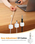 YRBIA 6 Pack Clips+2 (20 11.5mm Magnetic Cable Sheets Lables) Cute Self-Adhesive Sticker Lables, Ultra Slim Smooth