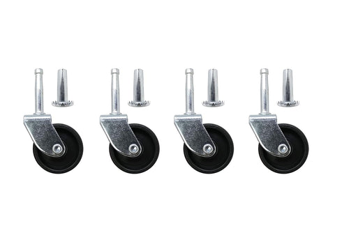 Shepherd Hardware 9557 1-1/4-Inch Plastic Stem Casters, 4-Pack, Black