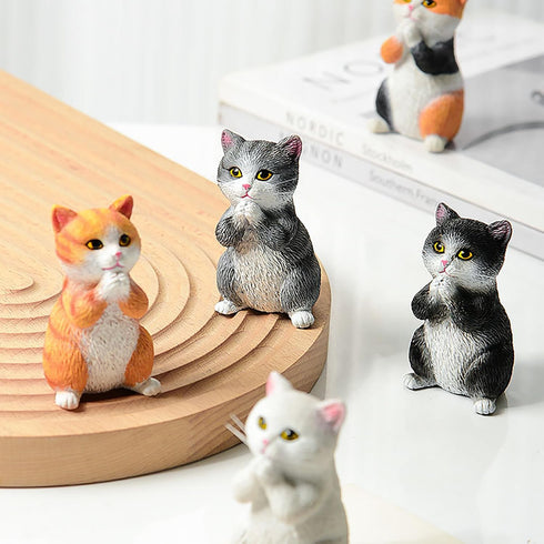 2) Cute Cat Glasses Display Stand,Creative Natural Resin Eyeglass Holder,Funny Decorative Eyeglass Sunglass