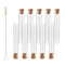 Glass Test Tubes with Cork and Brush, 10ml/Dia.15x100mm, Pack of 50, 3.3 Borosilicate Glass
