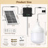 6500K IP65 3 1 Pack Solar Shed Light Indoor Outdoor, Daytime Available Pendant Light with Pull String, Power Display