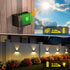 4 Pack IP65 (3000K T-SUN Solar Powered Wall Lights Outdoor Waterproof Up and Down Fence Lights for Outside Patio