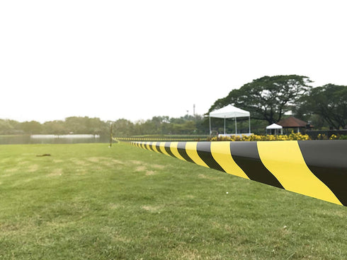 Black & Yellow Hazard Safety Warning Stripe Tape, 2inch x 108Ft High Visibility Barricade Adhesive Tape