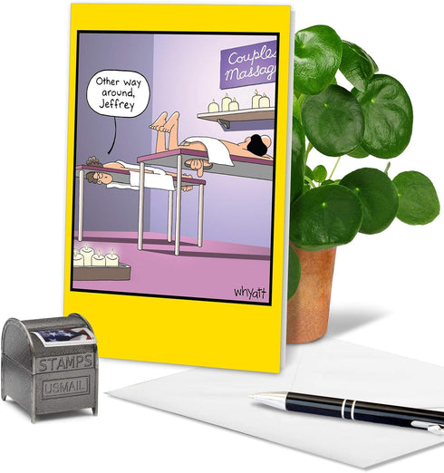 NobleWorks Humorous Birthday Greeting Card, 5 x 7 Inch Envelope (1 Card) Bday Other Way Around Tim Whyatt