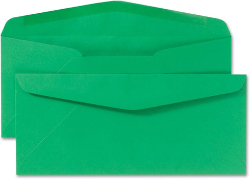 Quality Park #10 Traditional Colored Envelope, Green, 25 per Pack (11135)