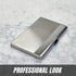 SunplusTrade Business Card Holder for Men and Women, Slim Stainless Steel Case, Fits 18 Cards