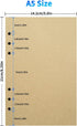 Tofun 2 Packs A5 A5 6-Ring 80 160 Blank Vintage Refillable Paper, Retro Binder Refills Paper for Binders Planner