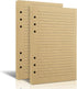 Tofun 2 Packs A5 Lined Vintage Refillable Paper, Retro A5 Binder Refills Paper