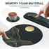 iCasso Large Mouse Pad - 4in1 XXL Mousepad + Keyboard Wrist Rest + Coaster Set, Ergonomic Design (Cyan-Mountain)