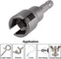 PAGOW 4pcs Wing Nut Driver Set, 1/4" Hex Shank Drill Bit Socket Wrench Tool Set for Panel Nuts and Screws