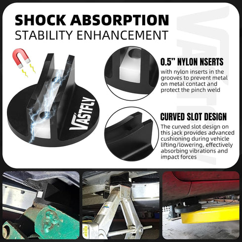 Pinch Weld Jack Pad, Universal Magnetic Jacking Puck for Frame Rail, Car SUV Truck Pickup Sedan MPV Wagon Oil Change