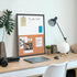 maxtek Combination White Board & Bulletin Cork Board, 24 x 18 Magnetic Dry Erase Board with Black Aluminum Frame