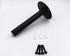 4pcs 6inch FGen Wrought Iron Wall Bracket - Round Bracket Bookshelf Shelf Support (Black)