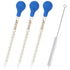 3Pcs Glass Pipettes Dropper, 10ml Graduated Liquid Dropper with Rubber Bulb and Cleaning Brush for Essential Oil