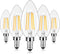 E12 LED Candelabra Bulbs 40 Watt Equivalent, 4W Vintage Candle Light Bulbs, 470Lm Warm White 2700K for Ceiling Fan, 5