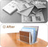 Mail Organizer Countertop, 3 Section Clear Acrylic Small File Holders Letter Organizer for Desk, Modern Filing Accessories for Document, Office, Home, School