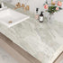 Shiny Beige Marble Contact Paper, Peel and Stick Waterproof Wallpaper for Kitchen Walls, Vanity Table 17.71"x120"
