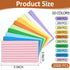Beieverluck 2000 Count 3x5, 10 Colored Index Cards Lined Note Cards, Notecards, Study Cards, Flash Cards for Studying