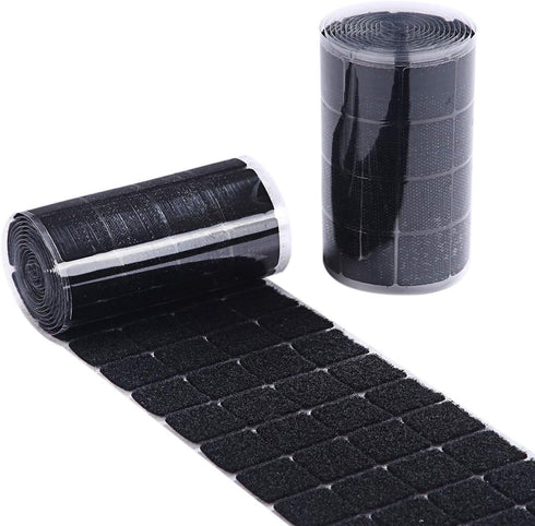 Black Self Adhesive Dots, 500pcs (250 Pairs) 1" Diameter Hook & Loop Dots