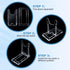 Hushee 30 Pack Album Acrylic Book Stand for Display Adjustable Clear Book Display Holder Easel Rack Stand for Home