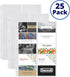 Dunwell Business Card Holder Sleeves - 25 Pack for 500 Cards, Heavyweight Plastic Sheet Protectors