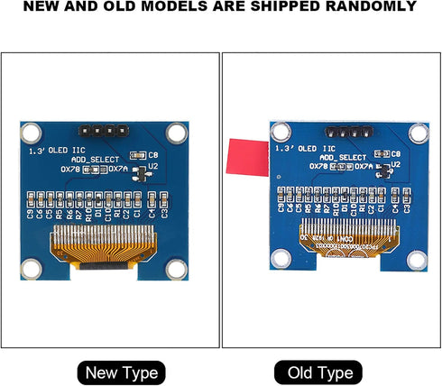 Walfront 1.3 Inch 128X64 I2C MP3 IIC SPI Serial OLED Display Module White Text Color for Function Cellphone Smart