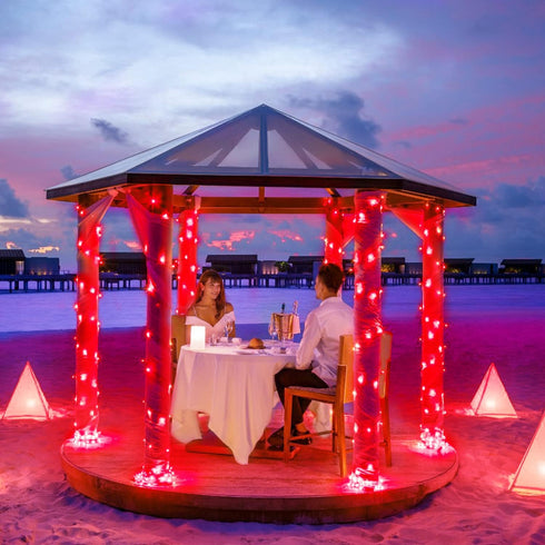 500 163 8 JMEXSUSS LED Red Valentine Lights Indoor Outdoor, FT Clear Wire Red Lights Plug in, Modes Christmas String