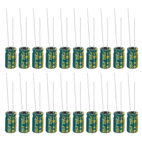 PATIKIL 16V 220uF Electrolytic Capacitors, 20Pcs 6x12mm Aluminum High Frequency