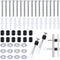 200 Pieces Pegboard Mounting Kit - Wall Installation Accessories with Screws, Anchors, Spacers for 1/4-Inch Pegboard