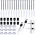 200 Pieces Pegboard Mounting Kit - Wall Installation Accessories with Screws, Anchors, Spacers for 1/4-Inch Pegboard