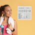 Dry Erase Whiteboard Fitness Tracker, Removable and Restickable Adhesive Decal, Fine-Tip Magnetic Marker Included