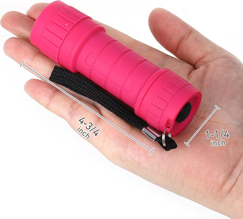 6-Pack Small Flashlights Set - Super Bright 100 Lumen LED Flashlight with 18 AAA Batteries Included