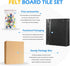 DOLLAR BOSS Felt Cork Board Tiles, 4 Packs 12" x 12" 1/2" Thick Self-Adhesive Acoustic Panels with 40 Pushpins