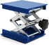 Lab Jack Stand Platform, Mini Scissor Lift 4" x 4", Aluminum Blue, Max. Support 5KG, 145mm Height