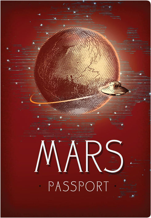 The Unemployed Philosophers Guild Passport to Mars Notebook, Space Themed, 3.5" x 5"