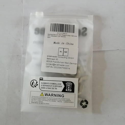 M6(1/4") 304 Stainless Steel Butterfly Wing Nut Set DIN315 Hand Twist Tighten Hardware (20PCS)