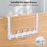 Over The Door Hooks, 2 Pack Hanger Hooks for Hanging, Towel Racks for Bathroom with 12 Coat Hooks