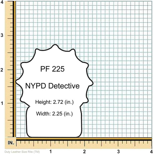 Perfect Fit NYPD Detective Badge Holder with Pocket and Chain, Clip (Cutout PF225)