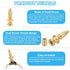PATIKIL 22 54mm 3 Set x Lamp Finials Caps Knob, Solid Brass Lamp Shade Top Decoration Screw Cap Nuts with Brass