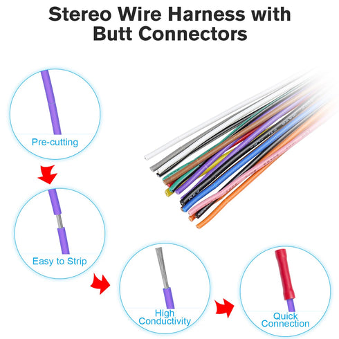 20Pin Stereo Wiring Harness Radio Connector Compatible with Boss Car Stereo Wire Adapter