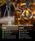 120FT 30+2 Bulbs Tenmiro Outdoor String Lights, Ultra Long Waterproof Edison Shatterproof Led Outside Patio Lights
