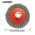 5 Pack 4 Inch Coarse Crimped Wire Wheel Brush for Angle Grinder with 5/8 Inch-11 Threaded Arbor - 0.014 Inch Carbon Steel Wire -Light Duty Conditioning for Metals