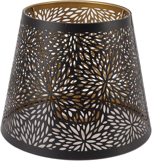 LICAEVEY Hollow Carved Metal Lamp Shade, E26 E27 Bulb Base Compatible, Detachable Cylindrical