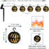 17FT 10 Bulbs, Vigdur Solar Flame Lights Outdoor, Flickering Flame Solar Lights with LED Globe Outdoor Hanging Patio