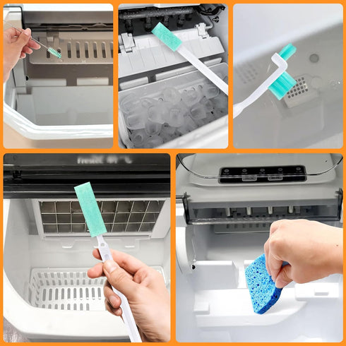 AUGHOA Sets,10 Ice Machine Cleaner Brush Pcs Ice Maker Cleaner Tools with Crevice Cleaning Brush and Scrub Sponge