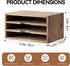 KIRIGEN Wooden Desktop Organizer, Paper Storage Letter Tray File Sorter, 3 Layer Trays for Home Office Accessories,