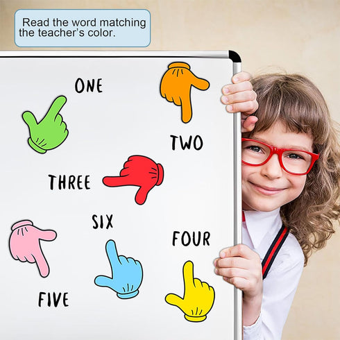 6 Colors Magnetic Finger Pointer for Classroom Kids Reading Dry Erase Magnet for Elementary School White Board Magnets