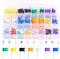 Swpeet 305Pcs Assortment Kit of Colorful Push Pins Tacks, 1/8 inch Ball Round Head and 7/10 inch Map Flag Tacks