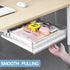 Large Under Desk Table Drawer Storage Organizer A4, Hidden Self-Adhesive Pencil Tray Drawer for Office - Clear White