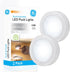 GE Wireless LED Tap-Lights, Battery Operated, 20 Lumens, Touch-Activated Puck Lights, Stick-On